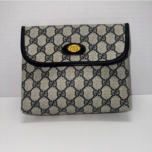 Gucci vintage G monogram canvas clutch